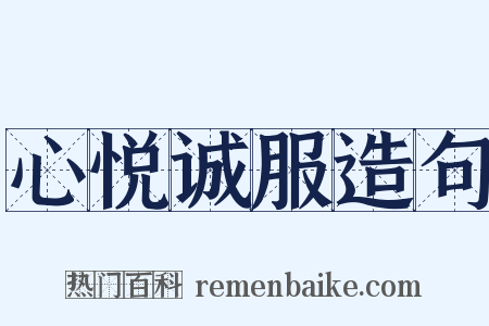 心悦诚服造句是什么意思的图片